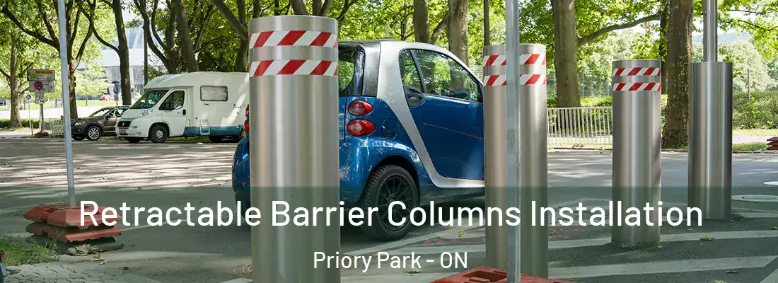  Retractable Barrier Columns Installation Priory Park - ON